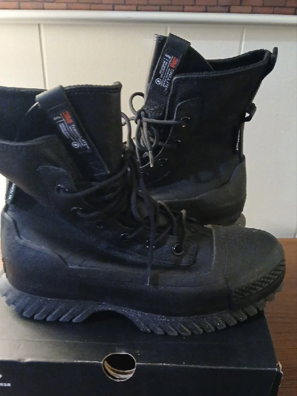 Converse Black Lace-Up Men's Combat Boots